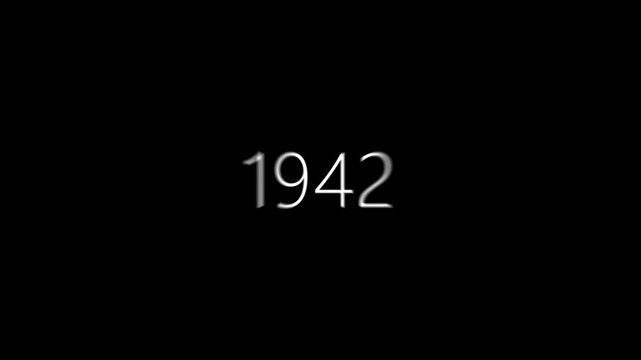 Time travel, white numbers counting down to the past. Time machine. 4k video for your project. Historical Vintage Timeline Zoom In from 2027 to 1882s Journey Through Centuries Countdown timeline .