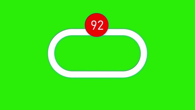 4K Counter Top Outline Green Screen Counting Animation