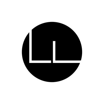 LL monogram circle logo design