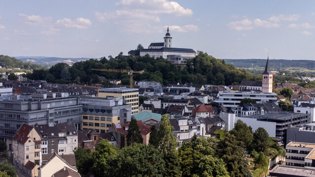 Aerial View of Siegburg City in North Rhine Westphalia