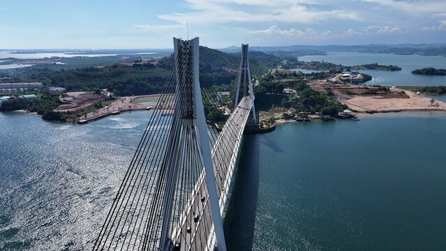 Barelang Bridge Batam Island Indonesia Aerial View