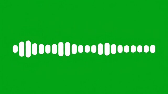 DJ Music Equalizer Waveform Bars Green Background