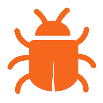 bug cybersecurity malware software orange insect computer icon