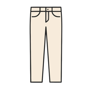 Simple illustration of light colored pants
