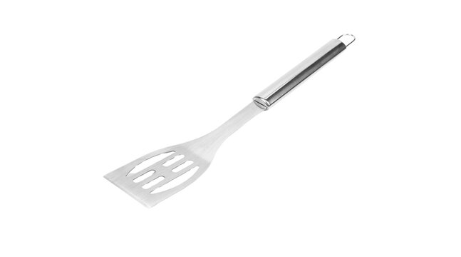 spatula, kitchen spatula, metal spatula, stainless steel spatula, slotted spatula, turner spatula, spatula PNG, PNG