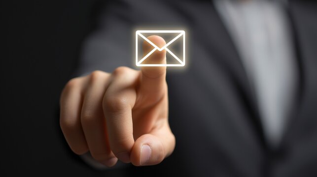 Close-up of a person's finger hovering over an unsubscribe button