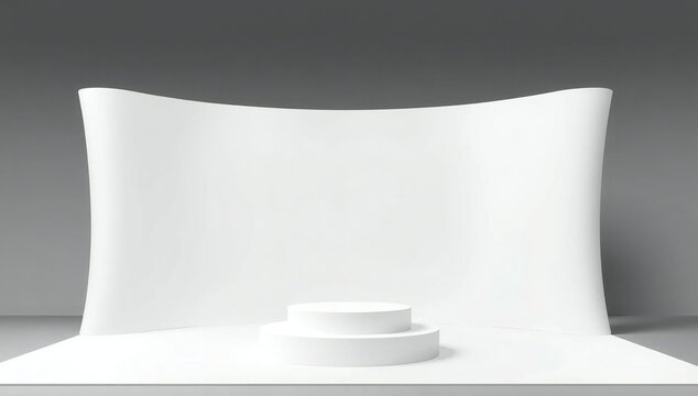 Minimalist white pillow display