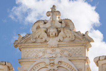 Fototapeta premium Dettaglio facciata chiesa di Santa Croce a Lecce - Salento - Puglia