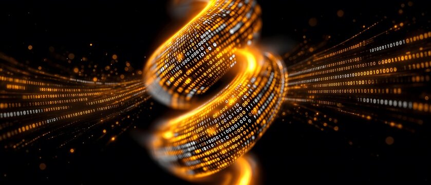 Abstract glowing digital technology network or AI concept beautifully showcased