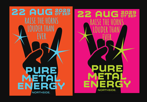 Psychedelic Heavy Metal Poster Layout