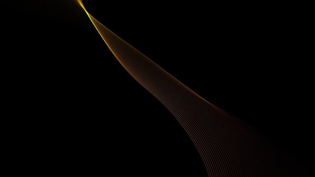 beautiful abstract wave technology background with  digital effect corporate concept .abstract Gold/Orange background with wave grid lines animation, futuristic ai technology and science so