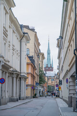 Fototapeta premium street in stockholmr, stockholm,sweden,sverige,summer