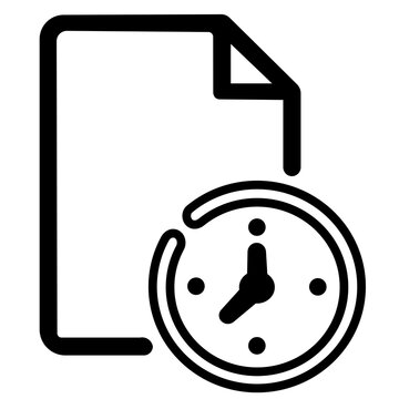 vector illustration of a icon of document time