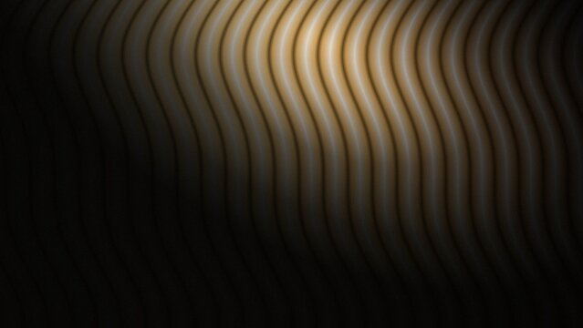 Golden curved lines create an abstract wave pattern background