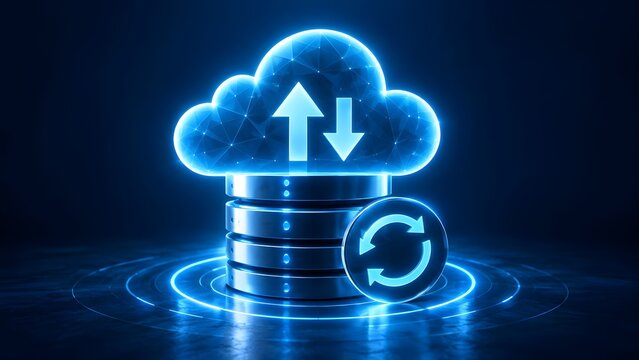 Cloud storage and data backup concept