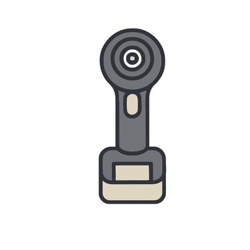 Handheld scanner icon isolated on transparent background
