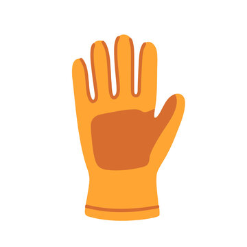 Orange glove illustration isolated on transparent background