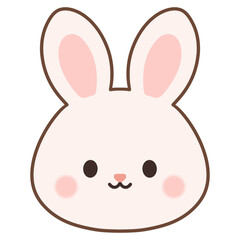 귀여운 토끼 얼굴 일러스트 © 빈 신