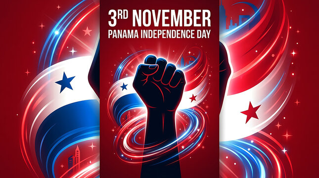 Panama Independence Day 3rd November poster graphic vector design