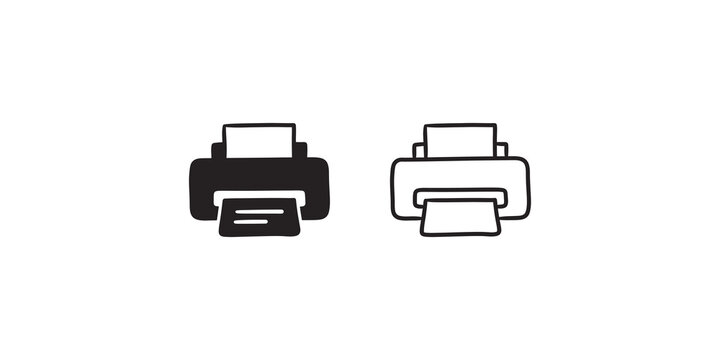 Printer hardware icons for office equipment and document processing.
