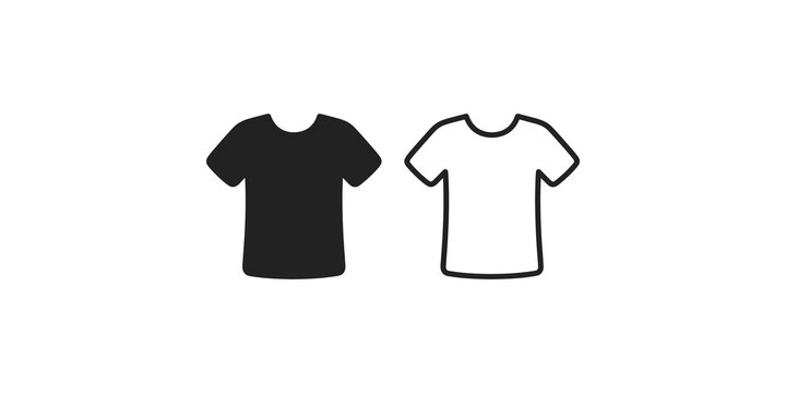 Blank tshirt templates shown in solid black and fine outline options.