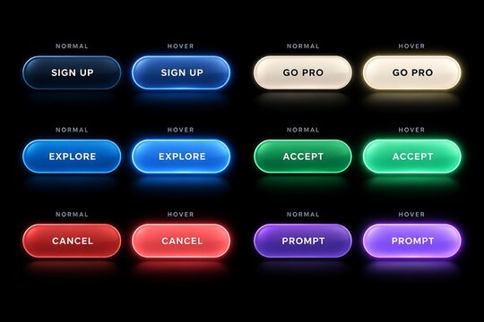 Ui button hover effects pack