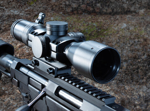 A few rain drops on a high powered magnified rifle sight