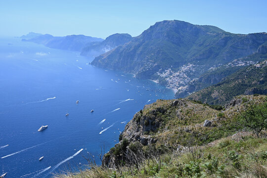 View from the Path of the Gods along the Amalfi Coast Looking toward Positano 2