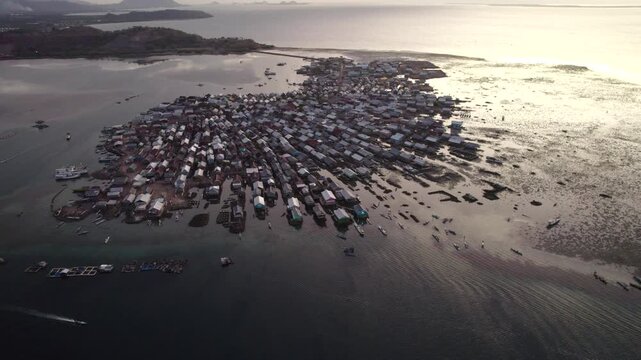 Aerial view of Bungin Island, Indonesia.