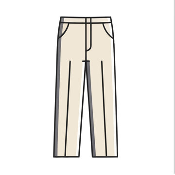 Illustration of beige pants