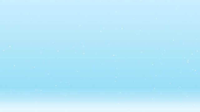 Abstract light blue background with floating white particles and soft glowing gradient effect