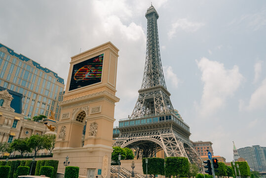 Eiffel Tower replica at The Parisian Macao resort and casino in Cotai, Macau, China - 4 September 2026.