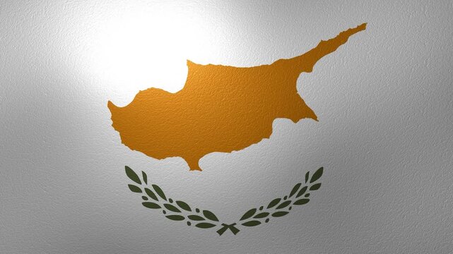 Cyprus flag waving with realistic texture