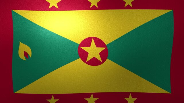 Waving flag of Grenada national symbol