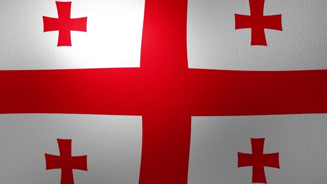 Waving flag of Georgia animation loop