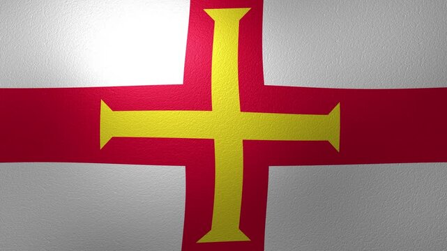 Waving flag of Guernsey animation loop