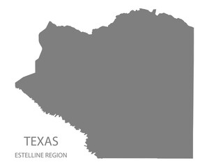 Obraz premium Estelline Region Map, Texas, USA