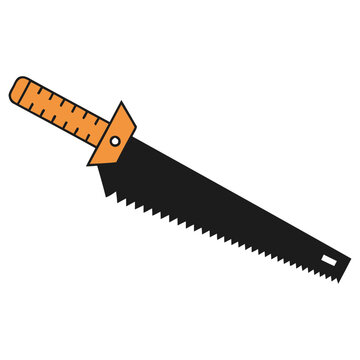 Hand Saw with Orange Handle