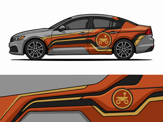 Fototapeta premium stylized car with baby stroller icon
