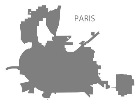 Paris City Map, Texas, USA