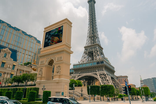 Eiffel Tower replica at The Parisian Macao resort and casino in Cotai, Macau, China - 4 September 2026.