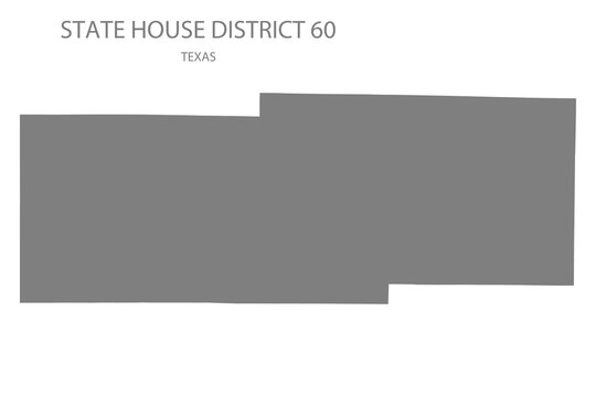 State House District 60 Map, Texas, USA