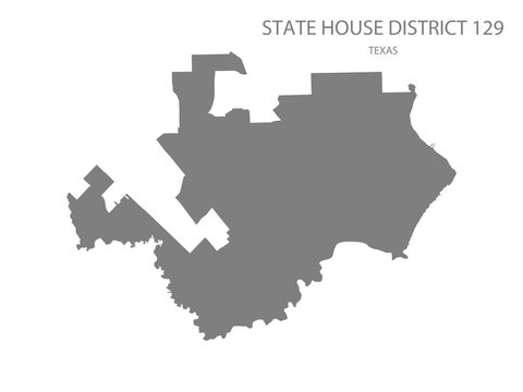 State House District 129 Map, Texas, USA