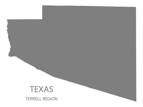 Terrell Region Map, Texas, USA