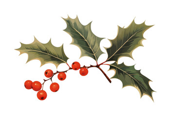 Fototapeta premium PNG Holly leave christmas plant leaf.