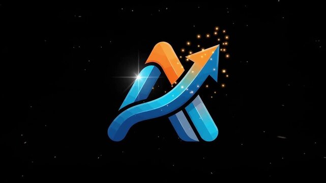 Modern Letter A Growth Logo Icon