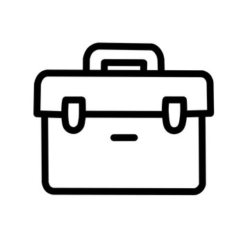 Simple toolbox line icon for tools and repair work.