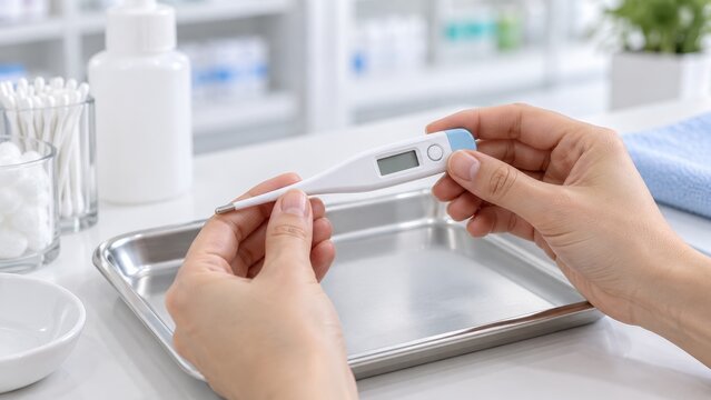 using a digital thermometer