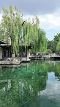 Famous natural spring in Jinan, China