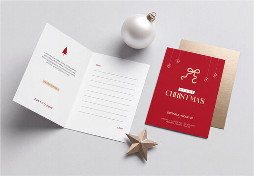 Christmas Greeting Card Mockup